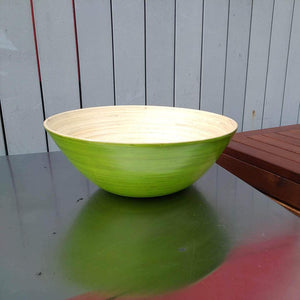 Ann Lee Core Wooden Bamboo Extra Large Serving Bowl (Celadon Green)