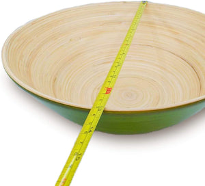 Ann Lee Core Wooden Bamboo Extra Large Serving Bowl (Celadon Green)