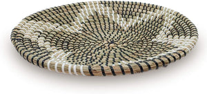 Ann Lee Design Natural Woven Fruit Basket Bowl (D 13.5", Black Star)