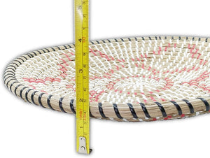 Ann Lee Design Seagrass Woven Fruit Basket (D 13.75", Red Star)