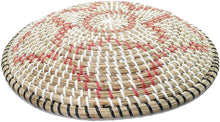 Ann Lee Design Seagrass Woven Fruit Basket (D 13.75", Red Star)