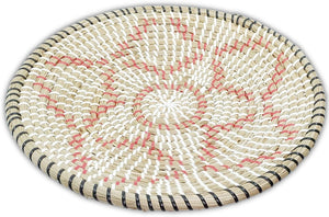 Ann Lee Design Seagrass Woven Fruit Basket (D 13.75", Red Star)