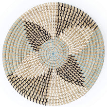 Ann Lee Design Rattan Woven Fruit Basket (D13.75", Iceberg Teal Flower)