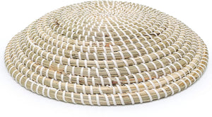 Ann Lee Design Rattan Woven Fruit Basket (D13.75", Plain White)