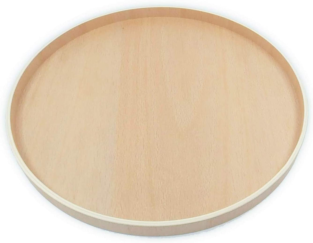 Ann Lee Design Simple Round Rigid Wood Tray (11.8