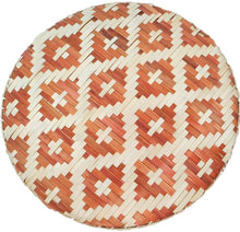 Ann Lee Design Round Serving Trays - 14.41 x 13.94 x 1.77 Inches (Diamond Brown)