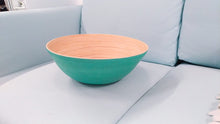 Ann Lee Design Wooden Bamboo Extra Large Salad Serving Bowl (Teal) XL