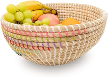 Ann Lee Design Natural Seagrass Fruit Bowl (Rainbow)