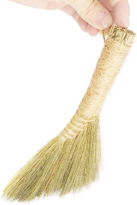 Ann Lee Design Natural Whisk Sweeping Hand Handle Broom (Small and Short, Plain)