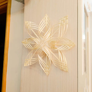 Ann Lee Design Natural Bamboo Woven Wall Hanging Decor Star (Natural)