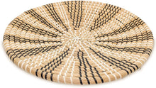 Ann Lee Design Seagrass Woven Fruit Basket (D 13.75", Black and White)