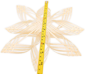 Ann Lee Design Natural Bamboo woven Wall Hanging Decor Star (Natural Great snowflake)