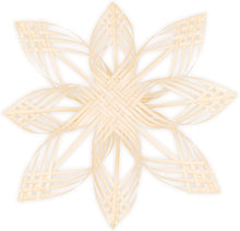 Ann Lee Design Natural Bamboo woven Wall Hanging Decor Star (Natural Great snowflake)