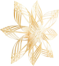 Ann Lee Design Natural Bamboo woven Wall Hanging Decor Star (Natural Great snowflake)