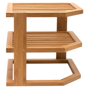 Lipper International Bamboo Three-Tier Corner Shelf